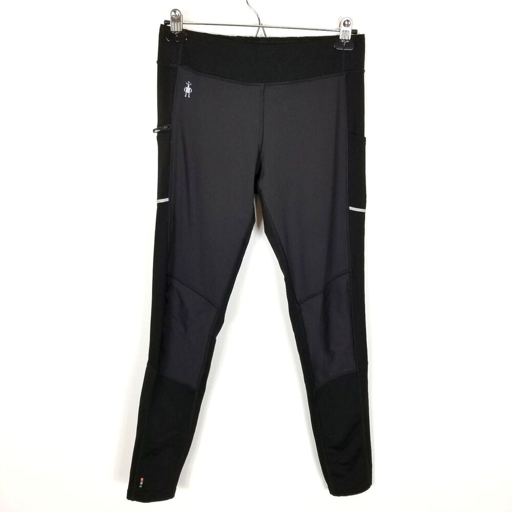 Smartwool Women's Merino Sport Fleece Wind Tight Leggings Size M Black Pull On